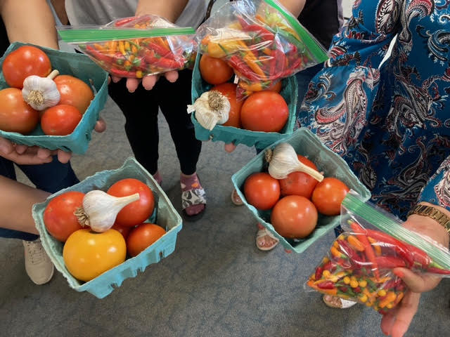 Students Hands Produce